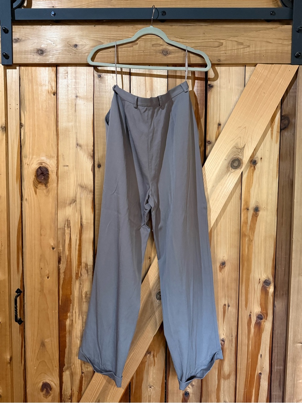 Wool Casual Wide-Leg Pants